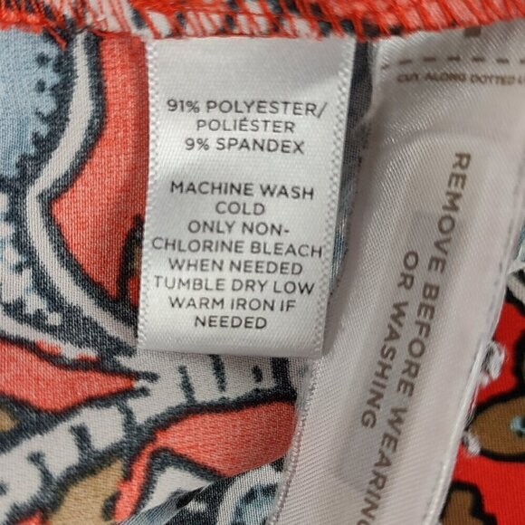 Ann Taylor Loft Women's Multi Color Half Button Front Shift Dress Shirt Size M - Picture 12 of 12